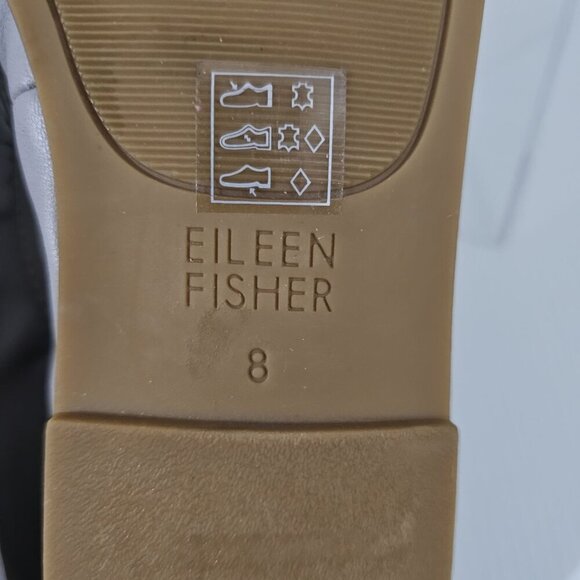 NEW Eileen Fisher Notion Ballet Flat Womens 8 Cloud Gray Nappa Leather Slip On - Picture 11 of 12